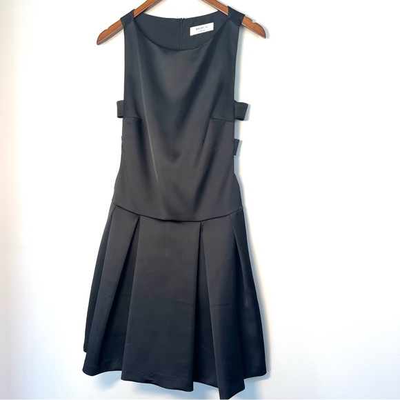Bailey 44 Black Satin Cutout Dress 6 - Picture 2 of 9